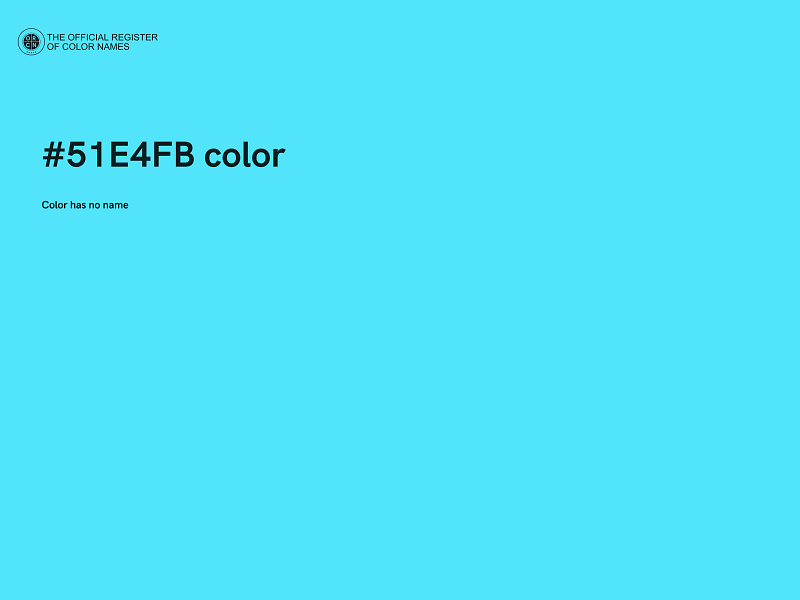 #51E4FB color image