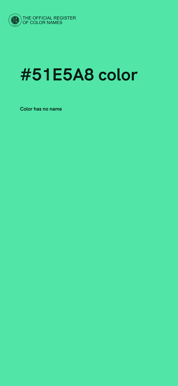 #51E5A8 color image