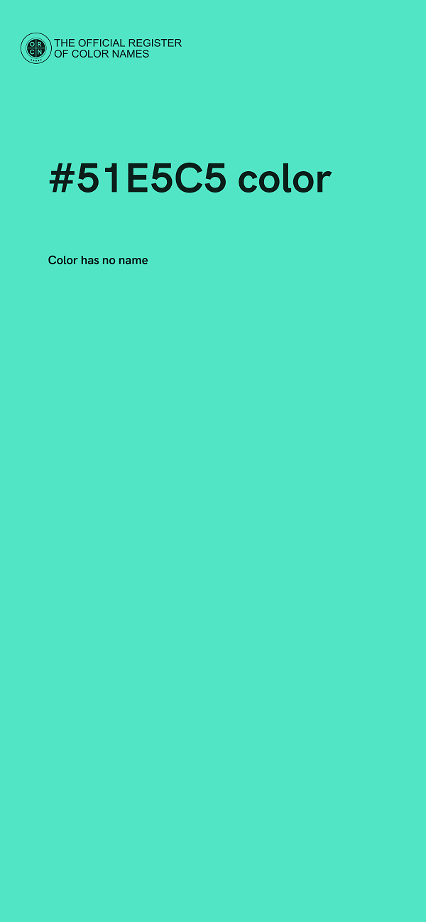 #51E5C5 color image
