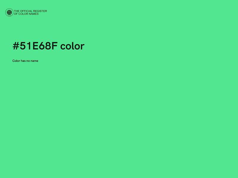 #51E68F color image