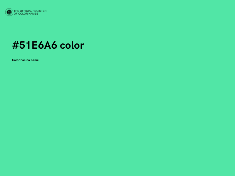 #51E6A6 color image