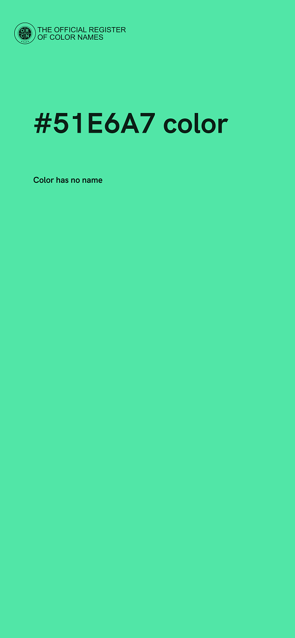 #51E6A7 color image