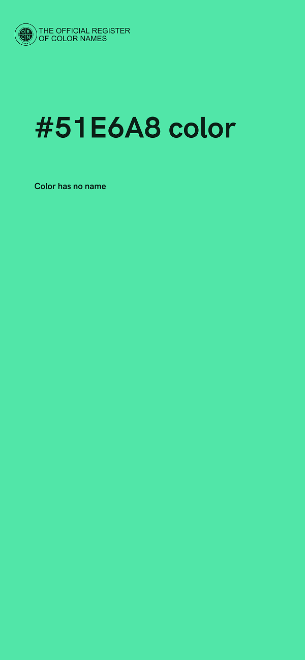 #51E6A8 color image