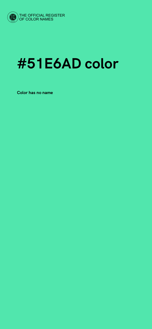 #51E6AD color image