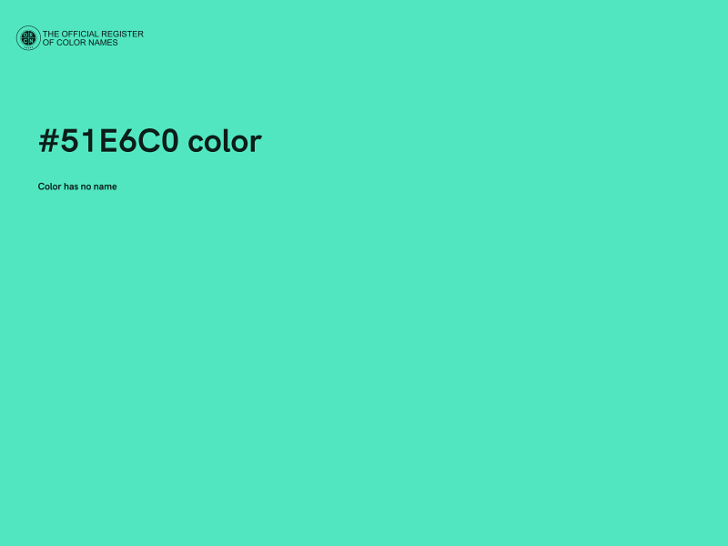 #51E6C0 color image
