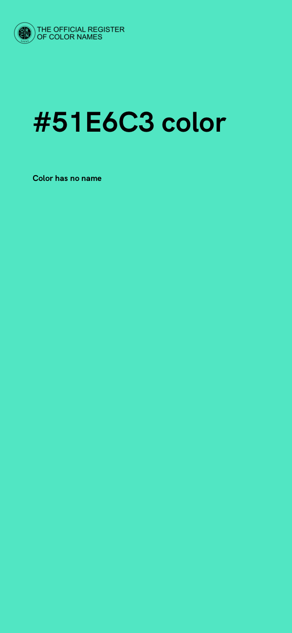 #51E6C3 color image