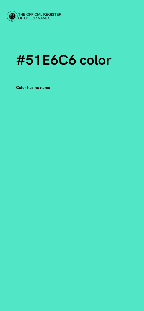 #51E6C6 color image
