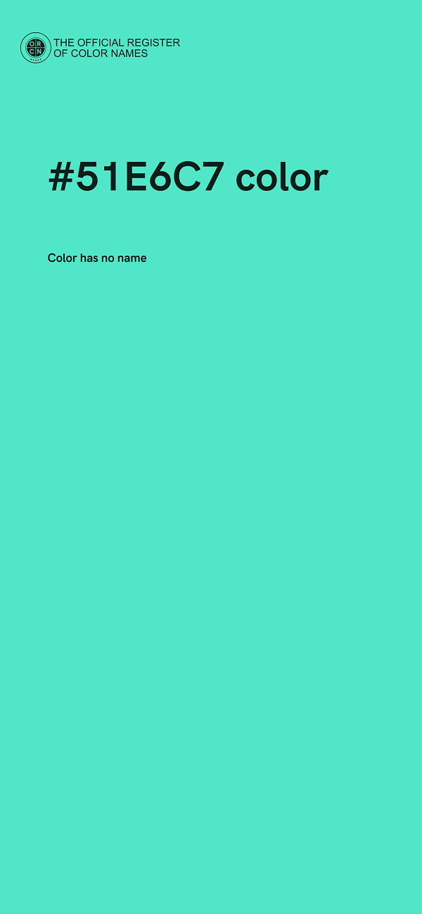 #51E6C7 color image