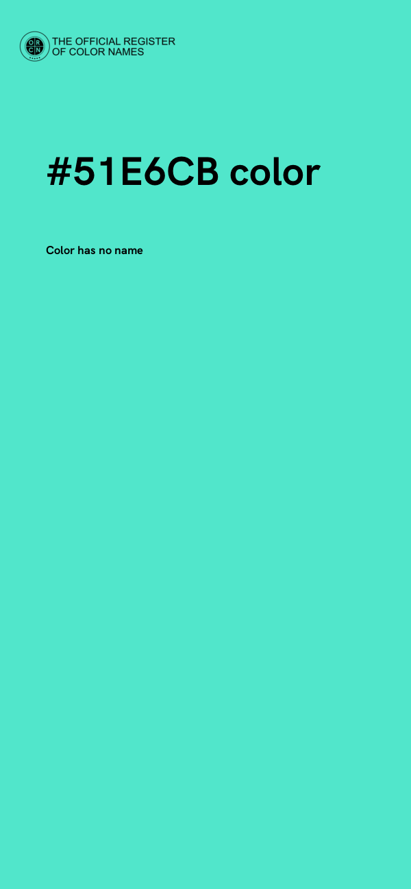#51E6CB color image