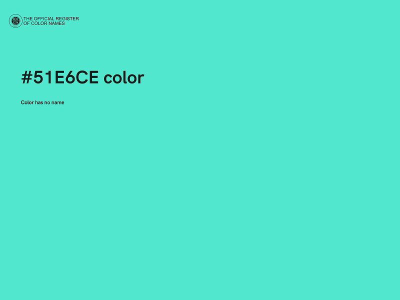 #51E6CE color image