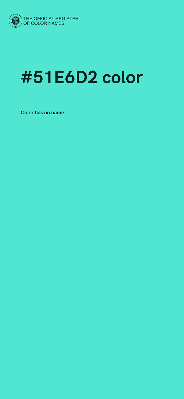 #51E6D2 color image