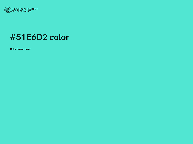 #51E6D2 color image