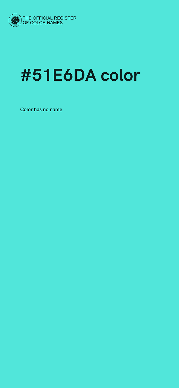 #51E6DA color image