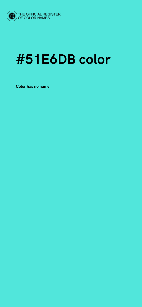 #51E6DB color image