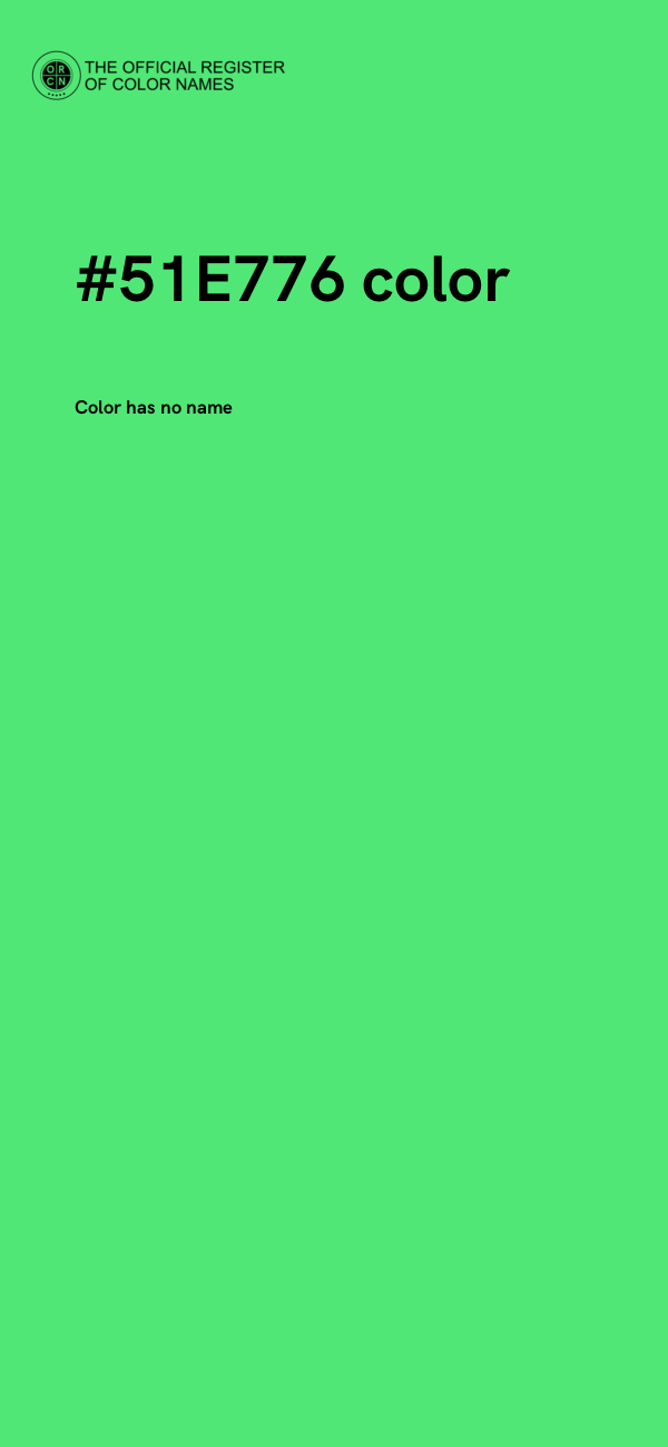 #51E776 color image