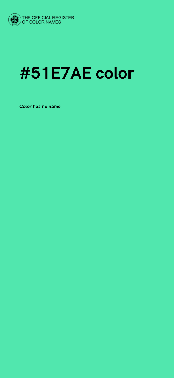 #51E7AE color image