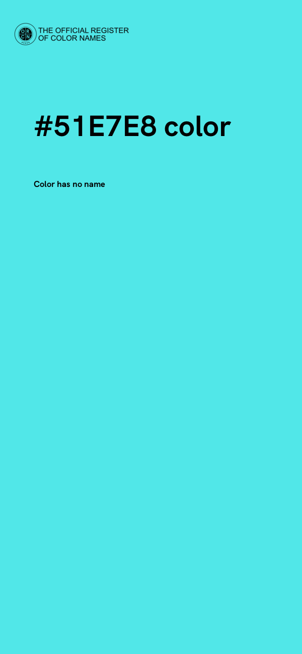#51E7E8 color image