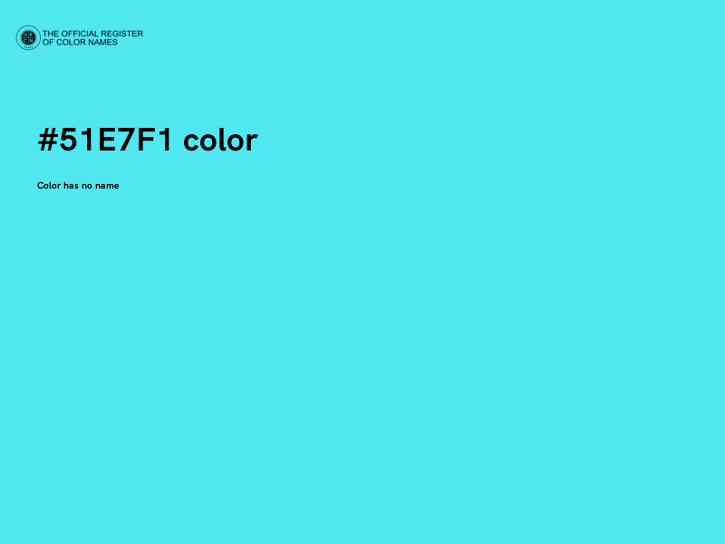 #51E7F1 color image