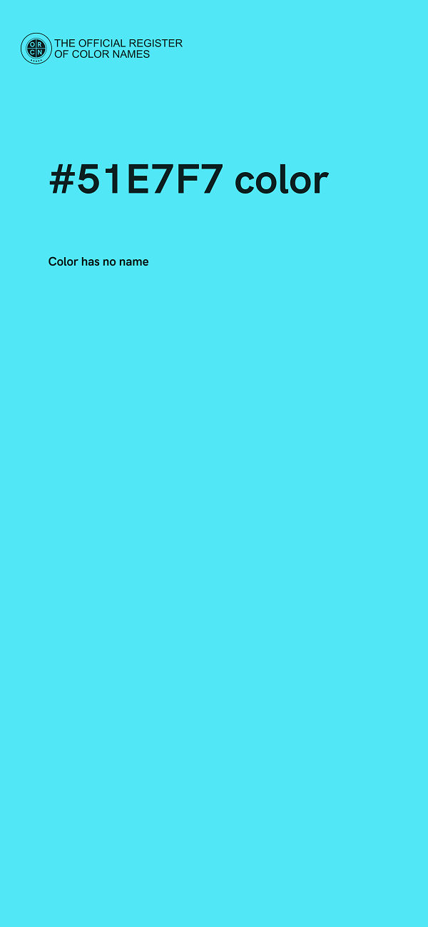 #51E7F7 color image
