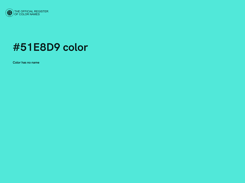 #51E8D9 color image