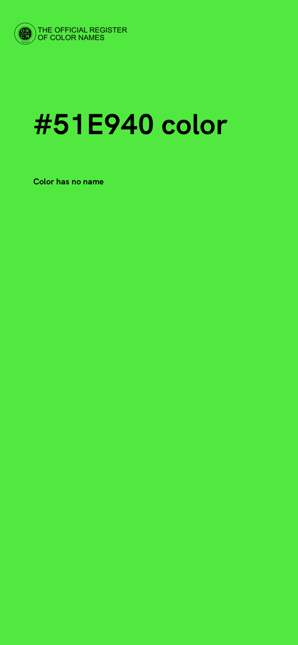 #51E940 color image