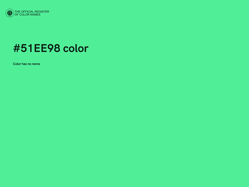 #51EE98 color image