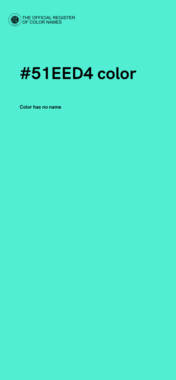 #51EED4 color image