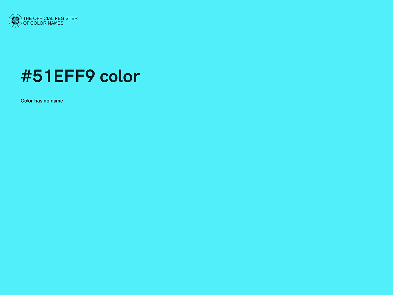 #51EFF9 color image