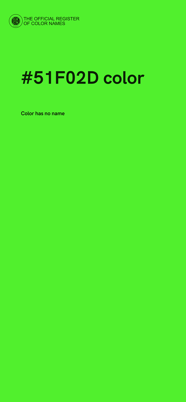 #51F02D color image