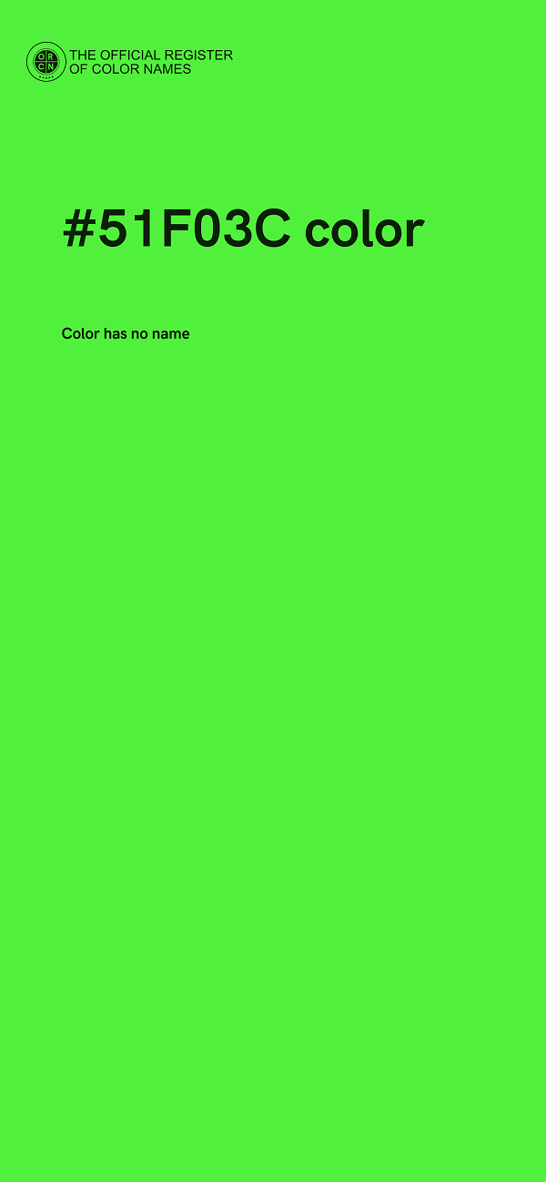 #51F03C color image