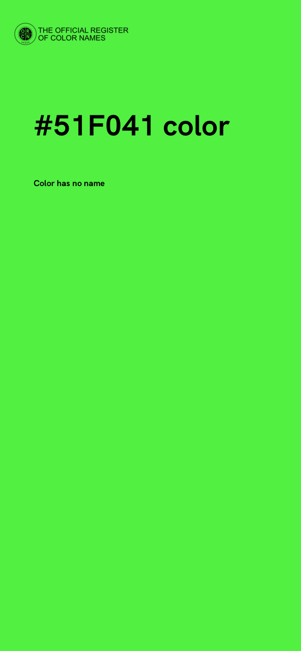 #51F041 color image