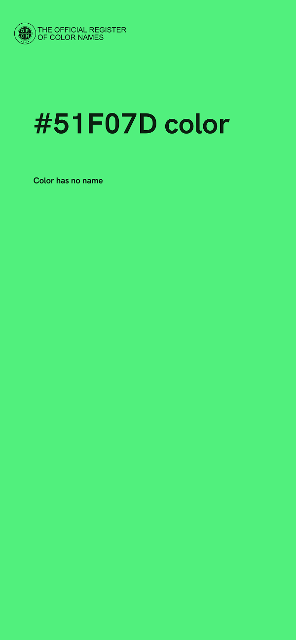 #51F07D color image