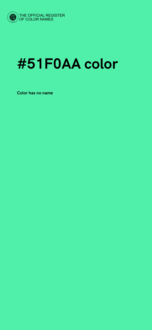 #51F0AA color image