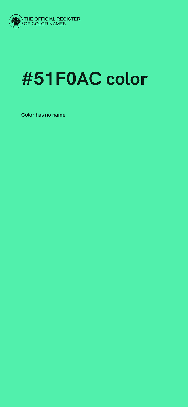 #51F0AC color image