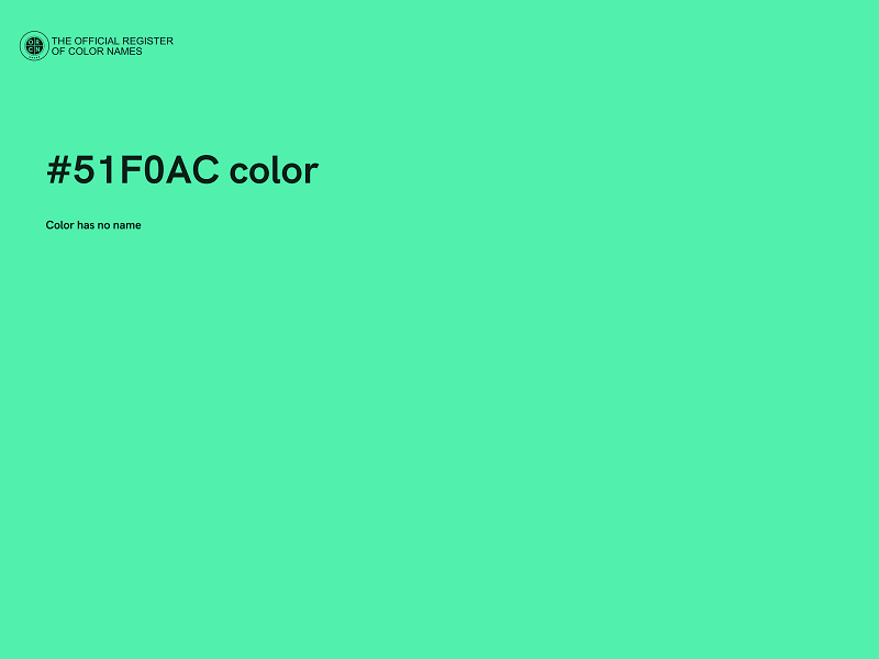 #51F0AC color image