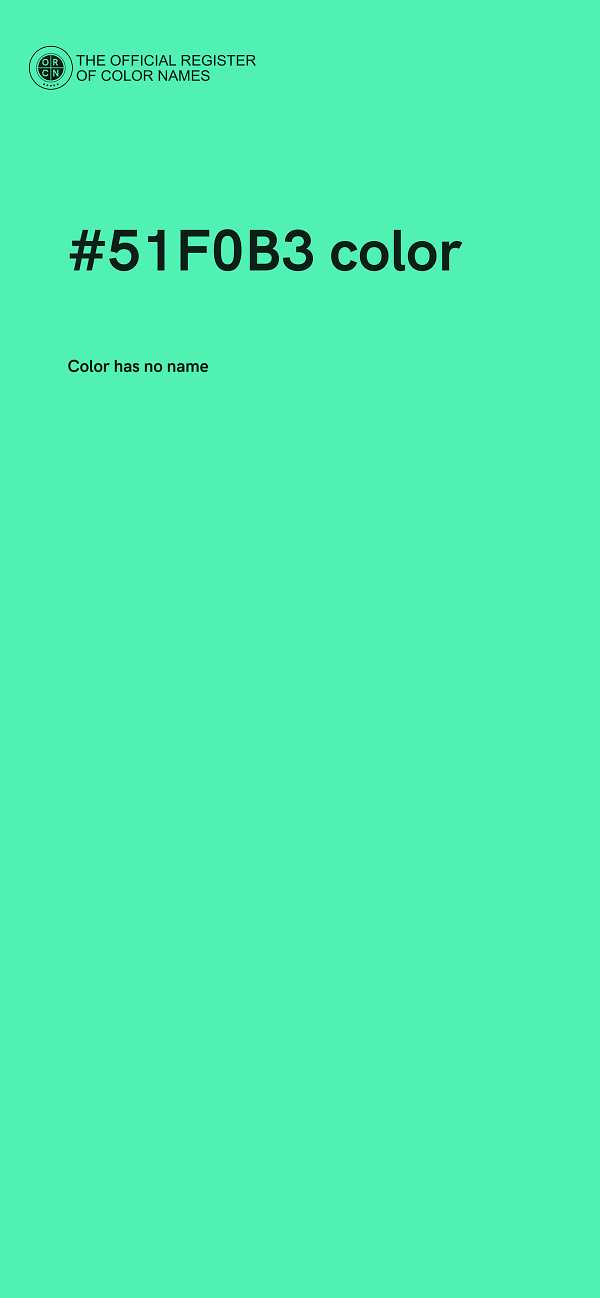 #51F0B3 color image
