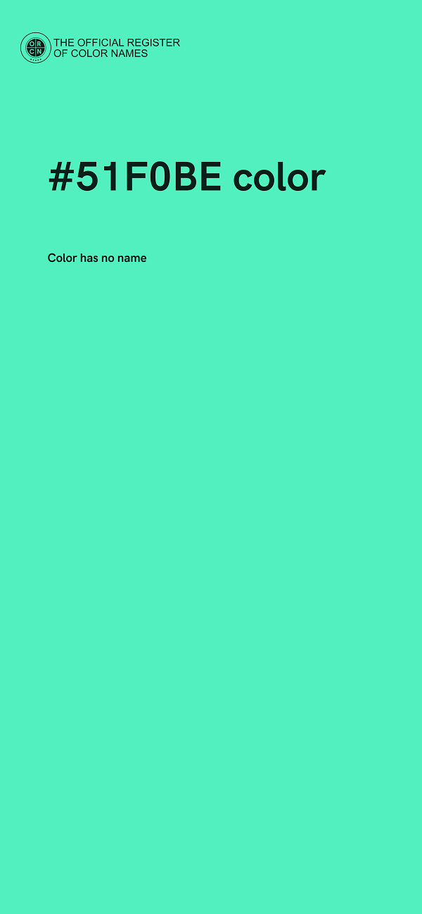 #51F0BE color image