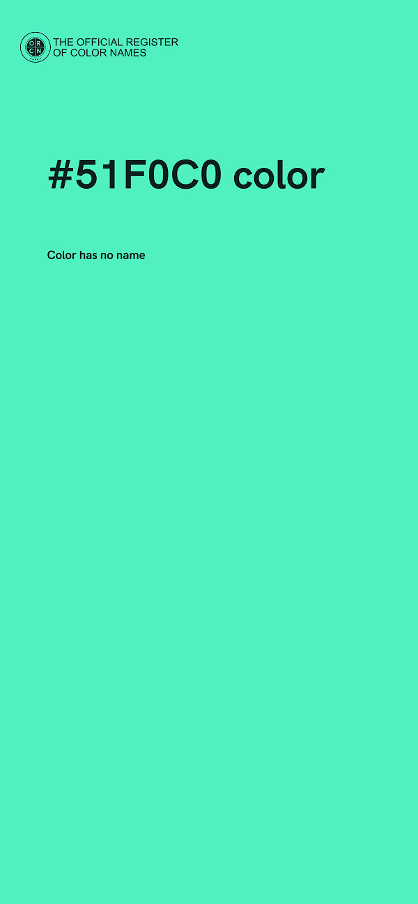 #51F0C0 color image