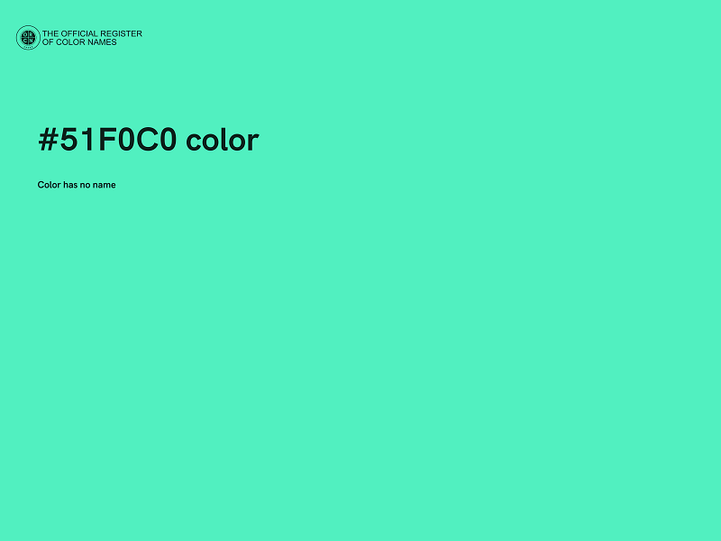 #51F0C0 color image