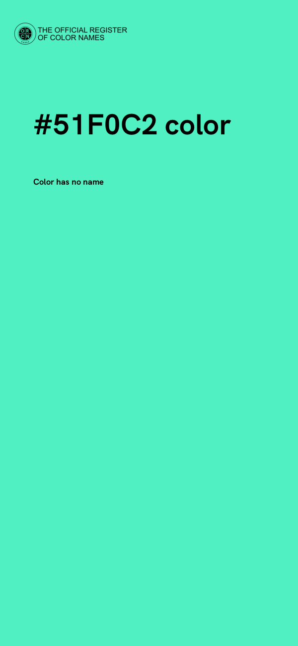 #51F0C2 color image