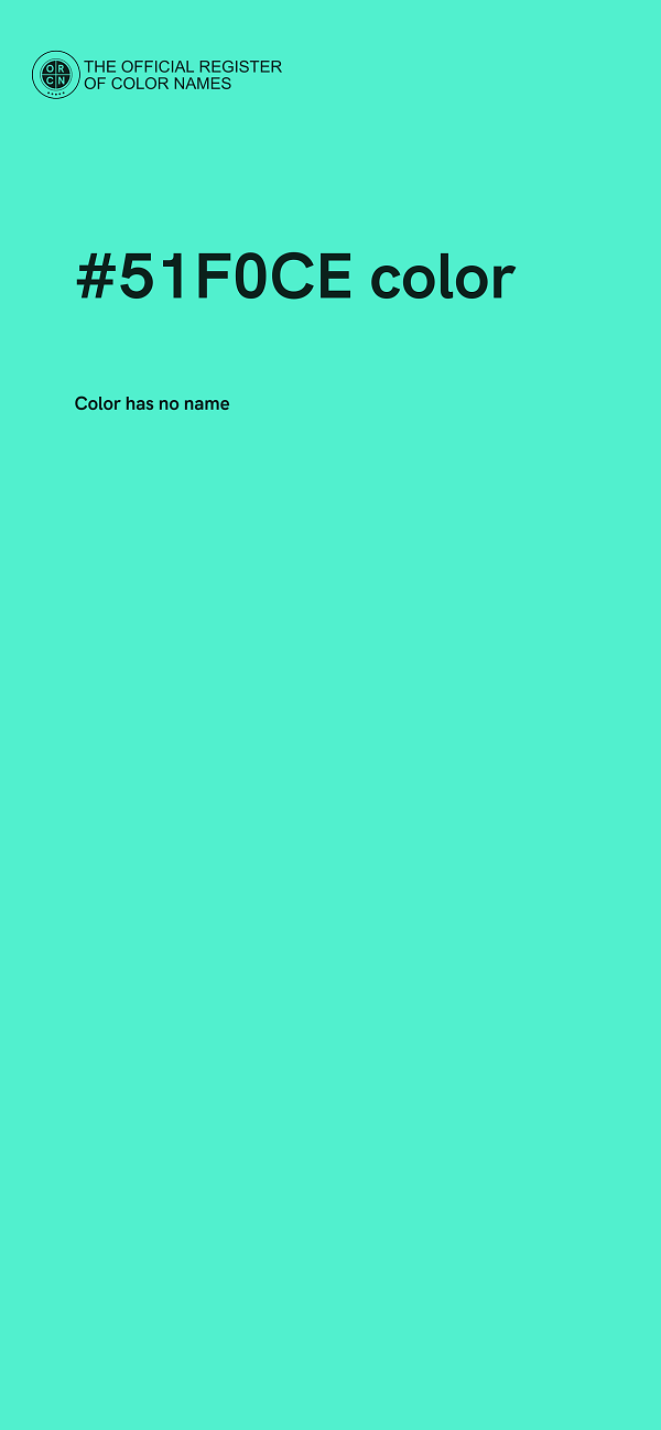 #51F0CE color image