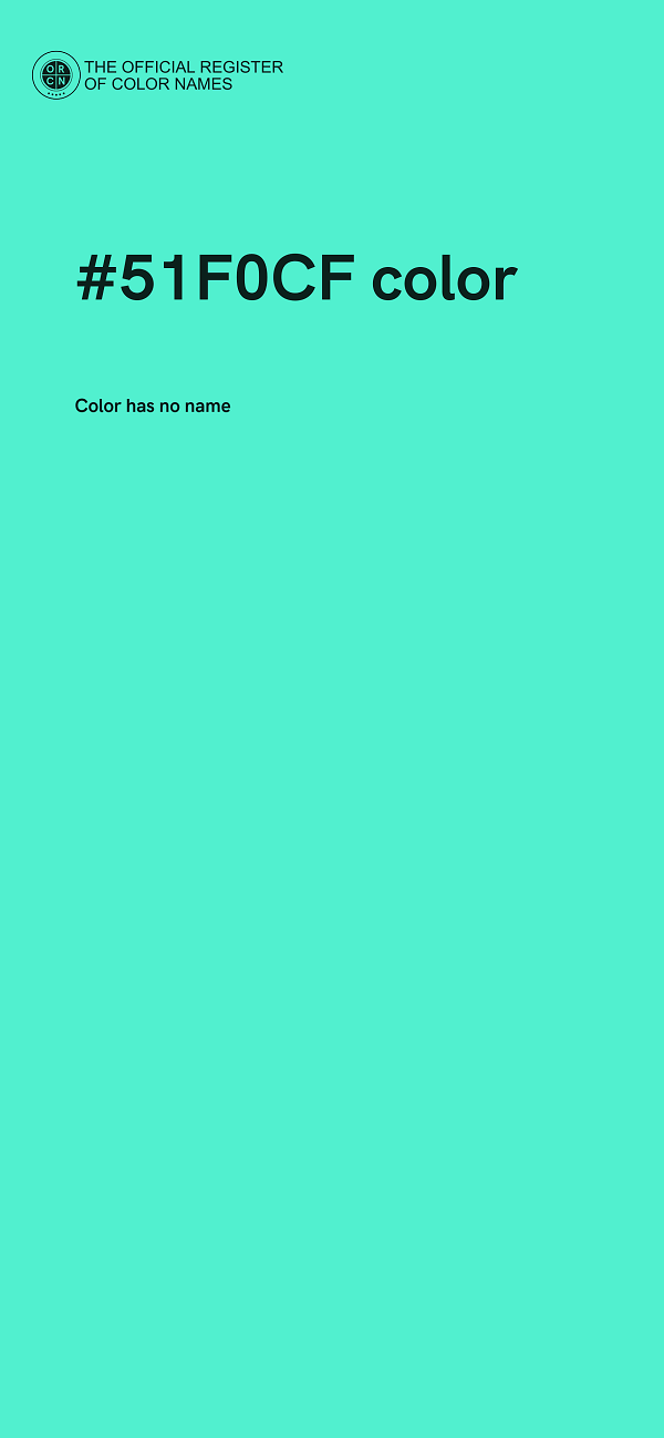 #51F0CF color image