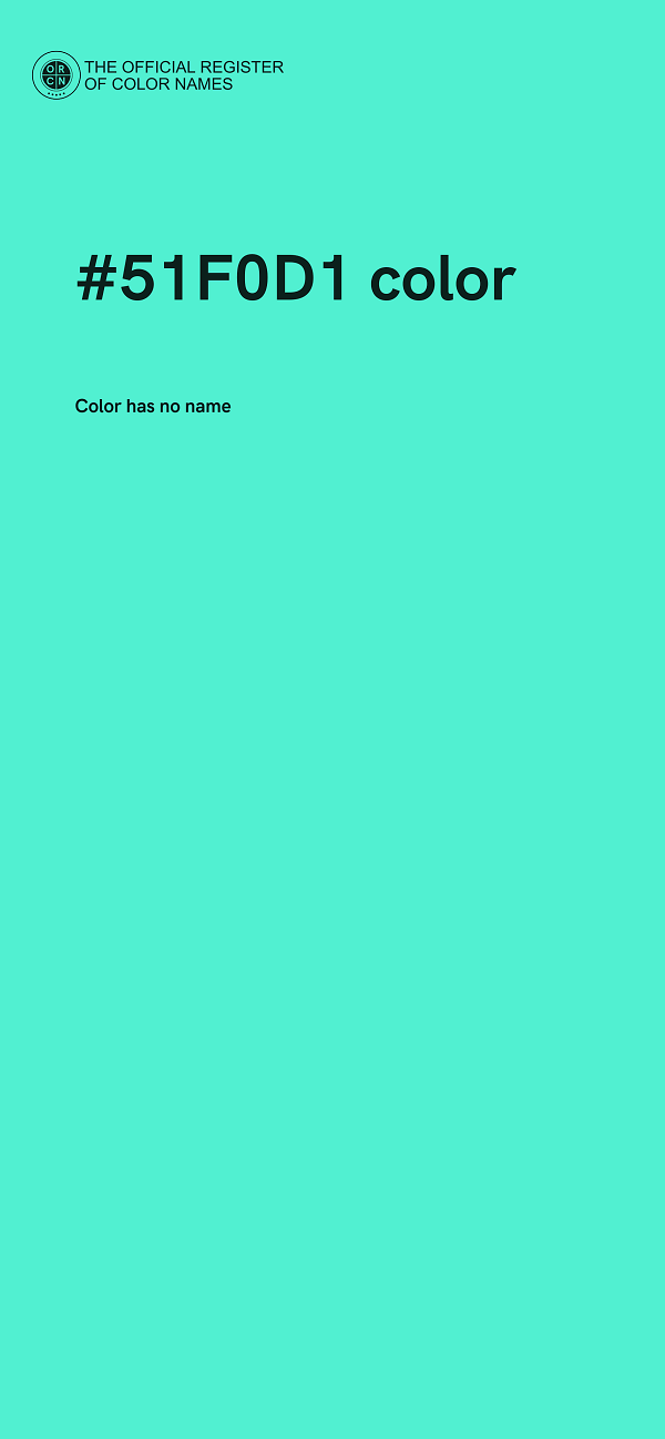 #51F0D1 color image
