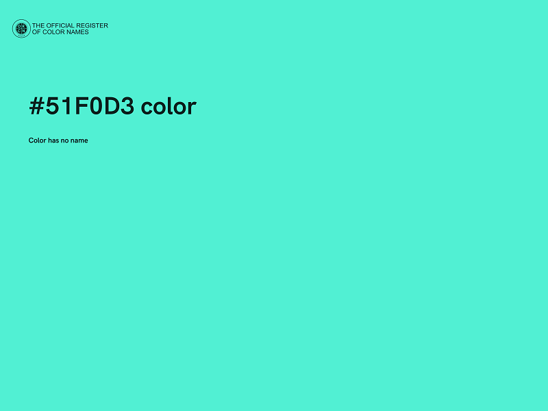 #51F0D3 color image