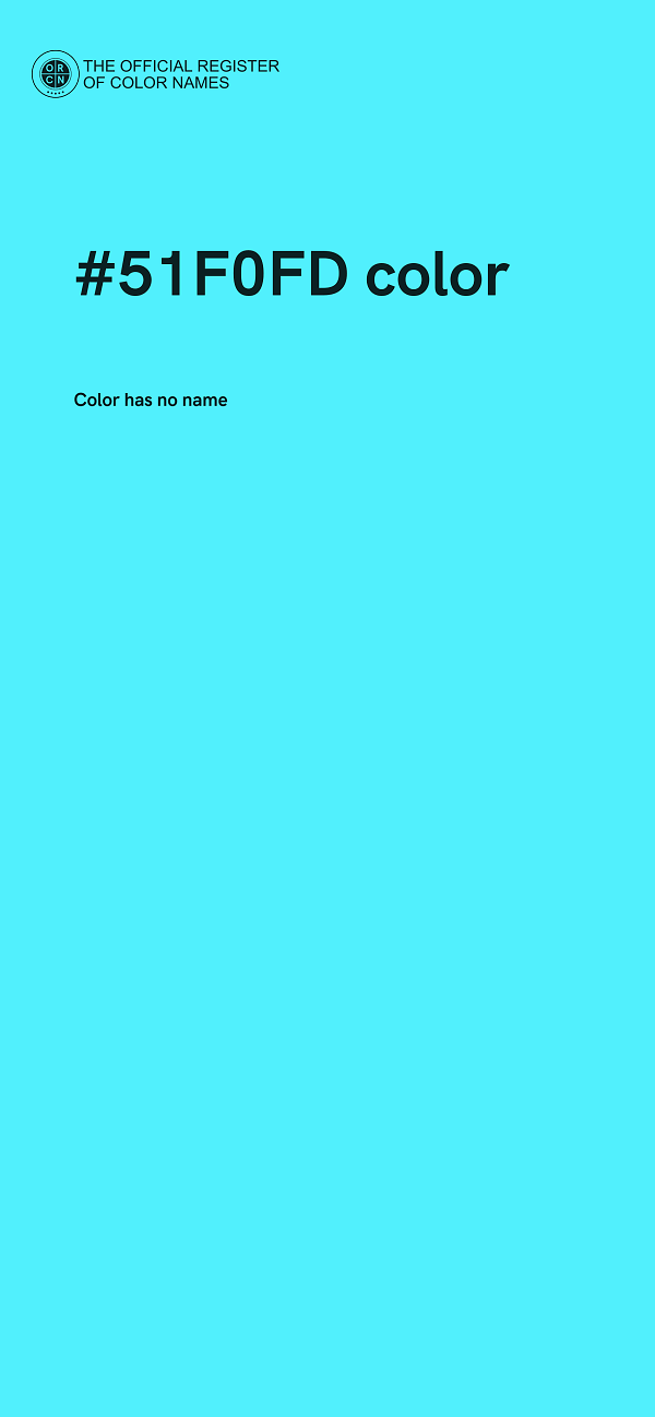 #51F0FD color image