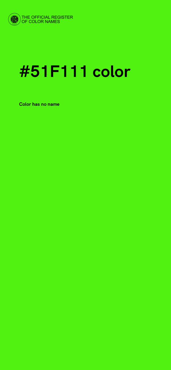 #51F111 color image