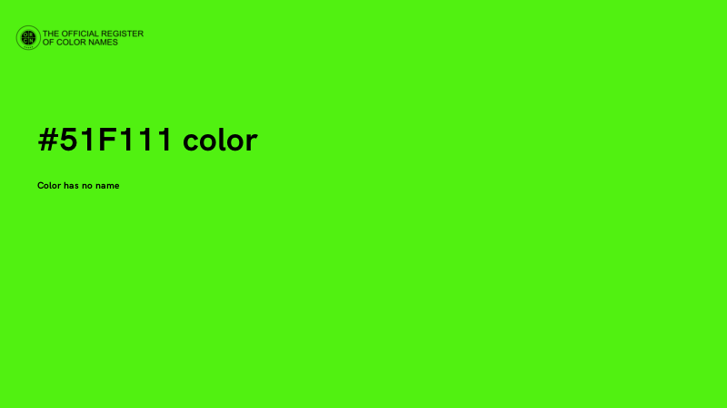 #51F111 color image