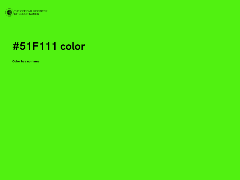 #51F111 color image