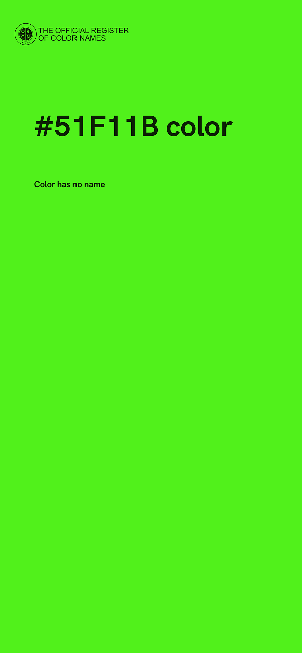#51F11B color image