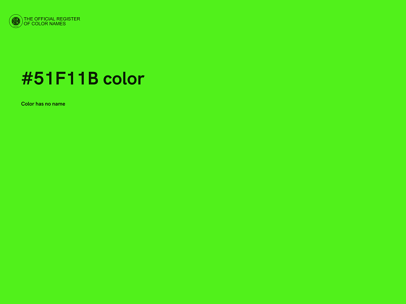 #51F11B color image